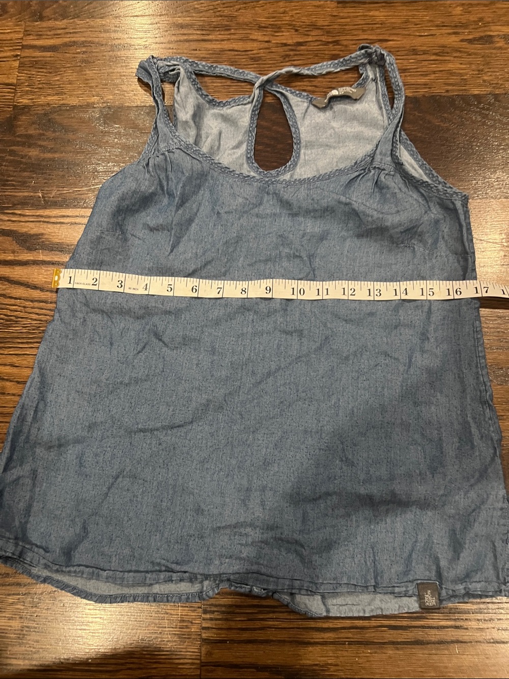 Blue Denim-Look Sleeveless Women’s Tank Top